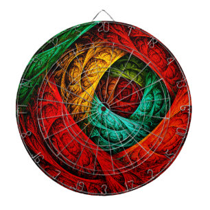 Colourful Artistic Modern Abstract Art Pattern #09 Dartboard