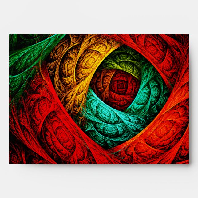 Colourful Artistic Modern Abstract Art Pattern #09 Envelope (Front)