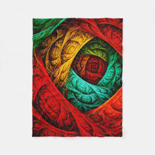 Colourful Artistic Modern Abstract Art Pattern #09 Fleece Blanket