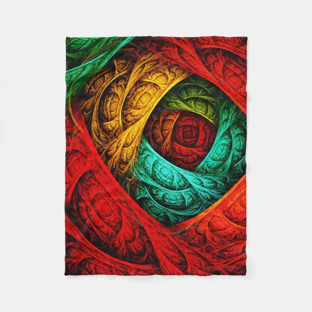 Colourful Artistic Modern Abstract Art Pattern #09 Fleece Blanket (Front)