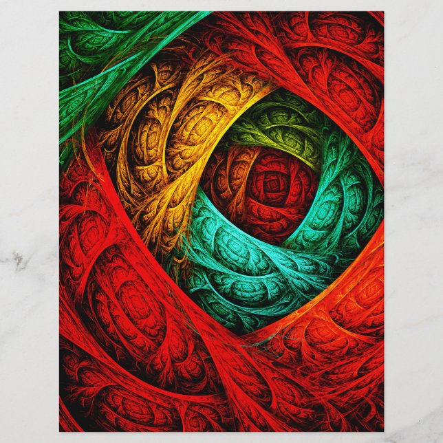 Colourful Artistic Modern Abstract Art Pattern #09 Flyer (Front)