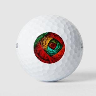 Colourful Artistic Modern Abstract Art Pattern #09 Golf Balls