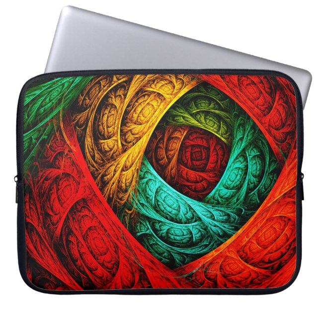 Colourful Artistic Modern Abstract Art Pattern #09 Laptop Sleeve (Front)