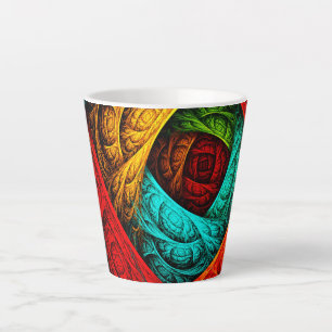 Colourful Artistic Modern Abstract Art Pattern #09 Latte Mug