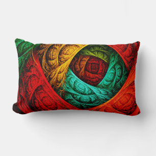 Colourful Artistic Modern Abstract Art Pattern #09 Lumbar Pillow