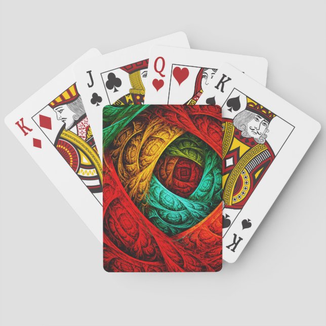 Colourful Artistic Modern Abstract Art Pattern #09 Playing Cards (Back)