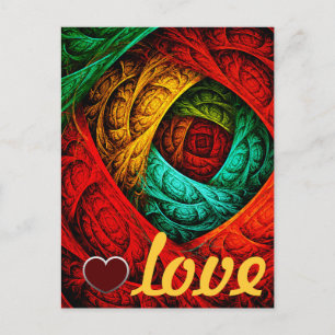 Colourful Artistic Modern Abstract Art Pattern #09 Postcard