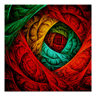 Colourful Artistic Modern Abstract Art Pattern #09 Poster