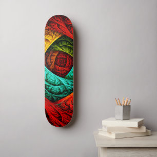 Colourful Artistic Modern Abstract Art Pattern #09 Skateboard