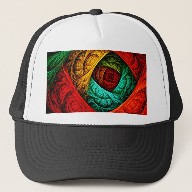 Colourful Artistic Modern Abstract Art Pattern #09 Trucker Hat (Front)