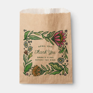 Colourful Artistic Scandi Bridal Shower Favour Bag