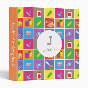 Colourful Arts and Craft Kids Scrapbook Binder