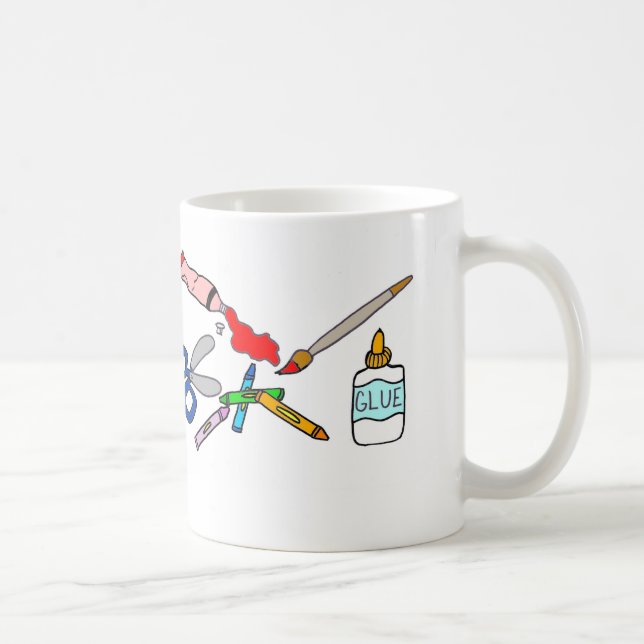 Colourful Arts and Crafts Supplies Mug (Right)
