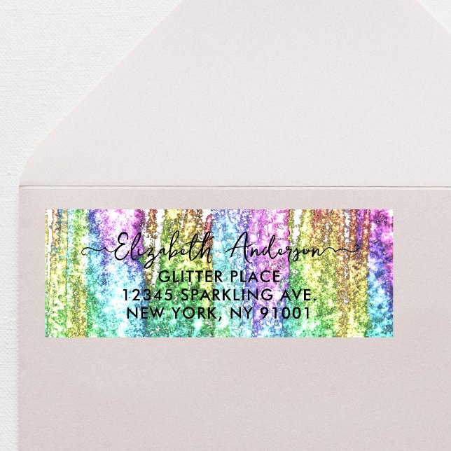 Colourful Artsy Faux Rainbow Glitter Brush Strokes (Creator Uploaded)