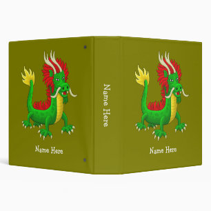Colourful Asian Dragon Binder