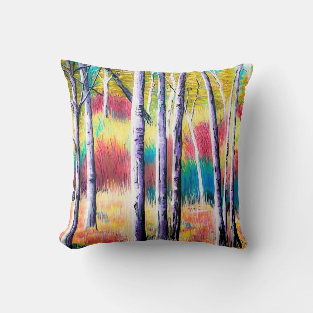 Colourful Aspen Fall Pillow (Front)