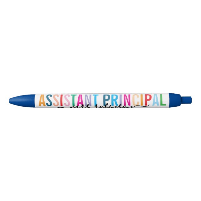 Colourful Assistant Principal Pen with Custom Name (Front)