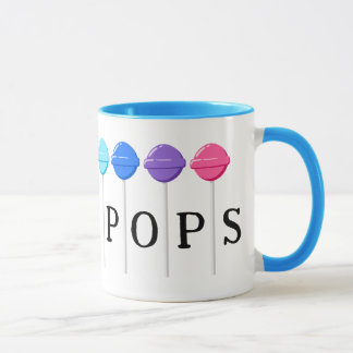 Colourful assorted lollipops candy sweet mug
