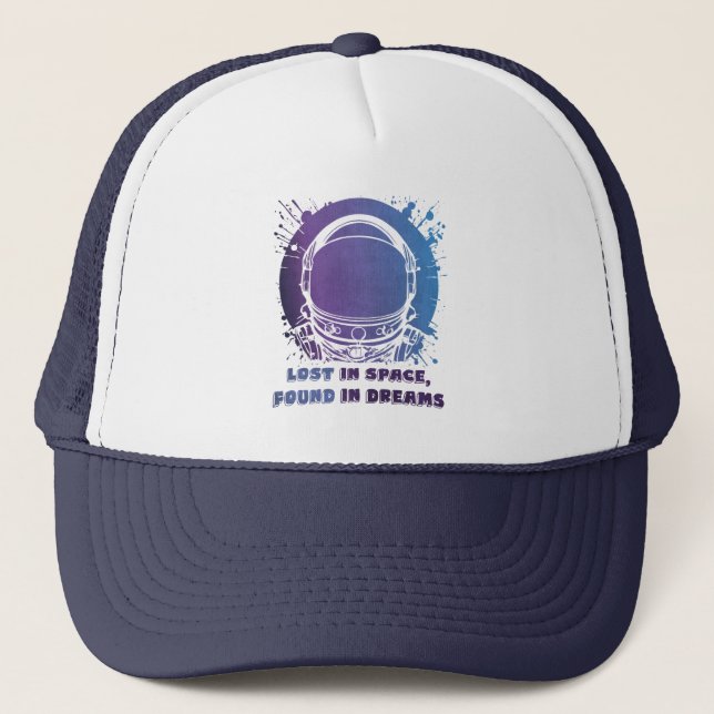 Colourful Astronaut Silhouette Trucker Hat (Front)