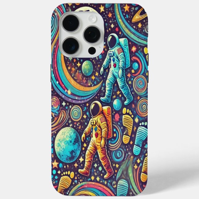 Colourful Astronaut Spacewalk Pattern Case-Mate iPhone Case (Back)