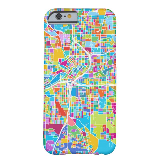 Colourful Atlanta Map Case-Mate iPhone Case (Back)
