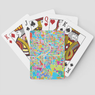 Colourful Atlanta Map Playing Cards