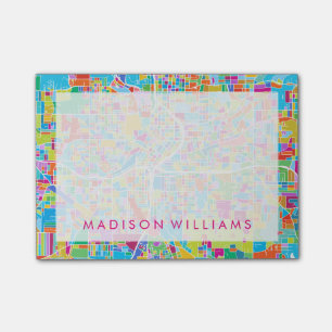 Colourful Atlanta Map Post-it Notes