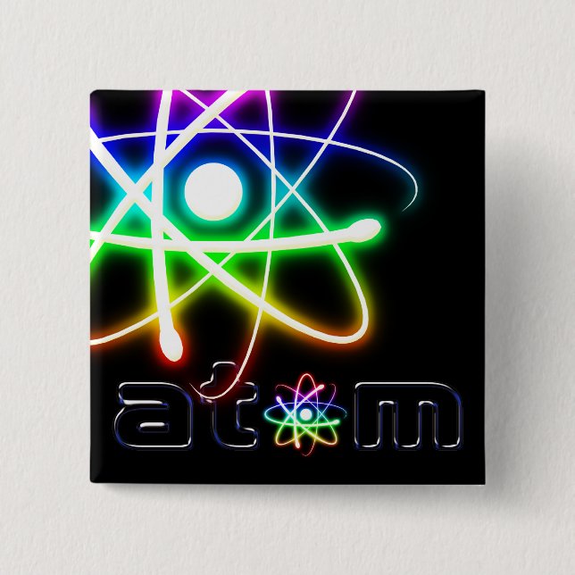 Colourful Atom - Button (Front)