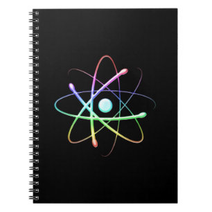 Colourful Atom Geek Gifts Notebook