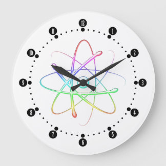 Colourful Atom Science Power Large Clock