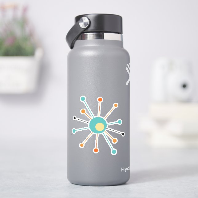 Colourful Atomic Starburst Mid Century Modern (HydroFlask)