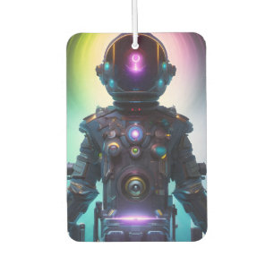 Colourful Atompunk Astronaut digital AI Art Air Freshener
