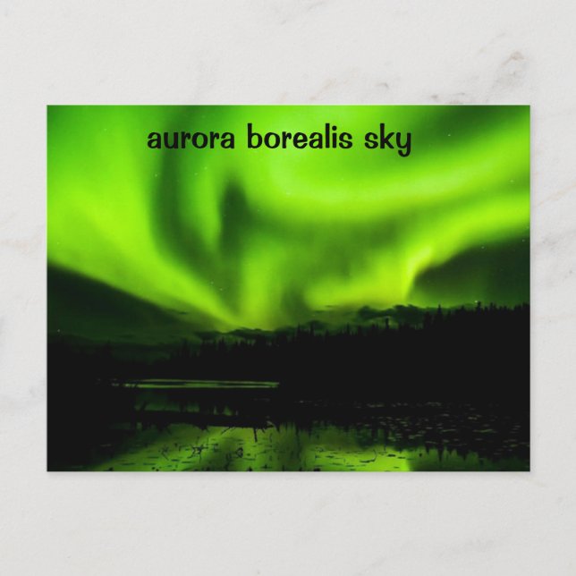 Colourful Aurora Borealis Sky Postcard (Front)