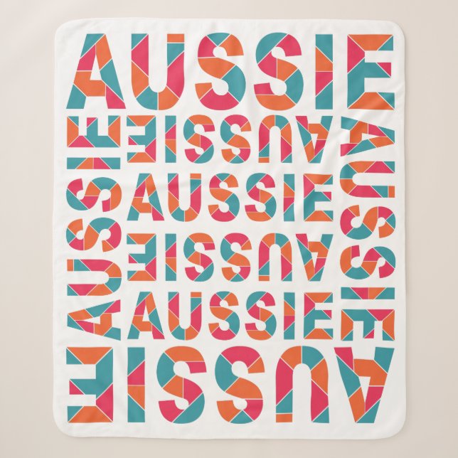 Colourful AUSSIE blankets (Front)