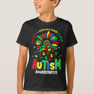 Colourful Autism Awareness Accept Understand Love T-Shirt