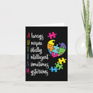 Colourful Autism Awareness Gift Design For Asd Card