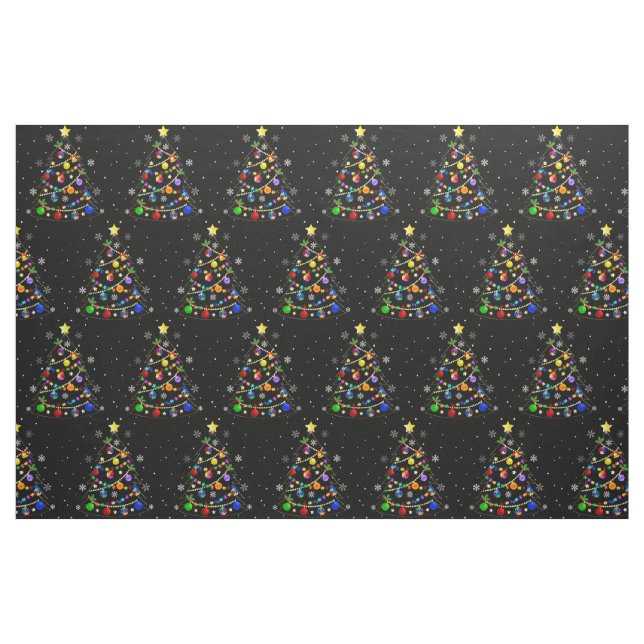 Colourful Autism Christmas Tree Fabric (Fat Quarter)