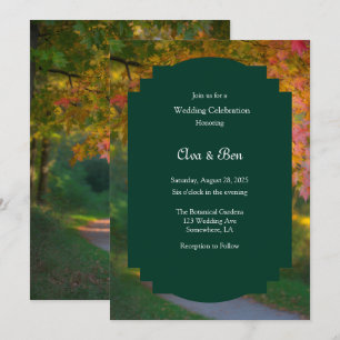 Colourful Autumn Day Wedding Celebration Invitation