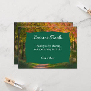 Colourful Autumn Day Wedding Thank You Card