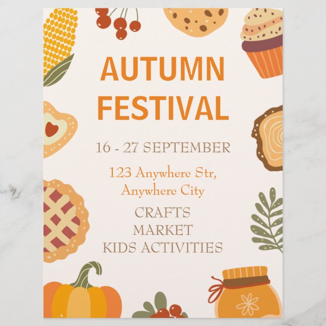 Colourful Autumn Festival Invitation  Flyer (Front)