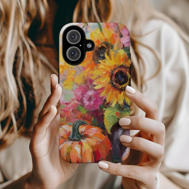 Colourful Autumn Floral and Pumpkins Case-Mate iPhone Case (Creator Uploaded)
