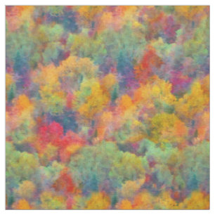 Colourful Autumn Forest Abstraction Fabric