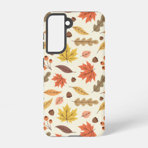 Colourful Autumn Leaf Fall Pattern Samsung Galaxy Case