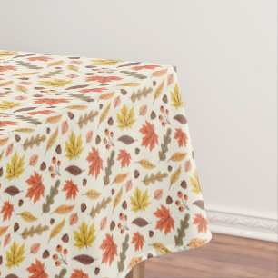 Colourful Autumn Leaf Fall Pattern Tablecloth