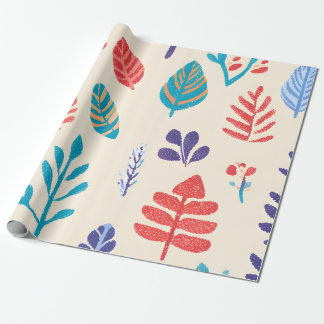 Colourful Autumn Leaf Wrapping Paper