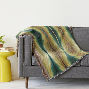 Colourful Autumn Leaves, Abstract Pattern  Throw Blanket