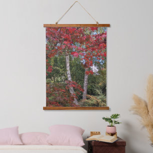 Colourful Autumn Leaves and Trees Hanging Tapestry