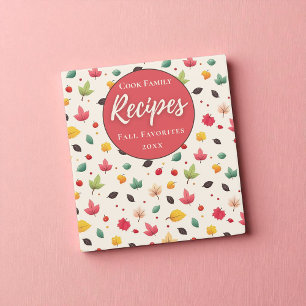 Colourful Autumn Leaves & Berries Custom Recipe Binder