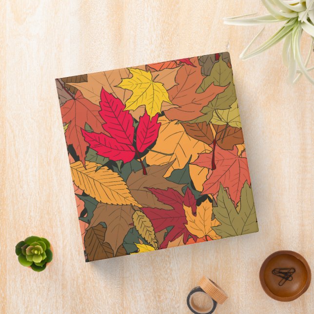 Colourful autumn leaves binder (In Situ)