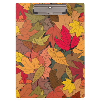 Colourful autumn leaves clipboard